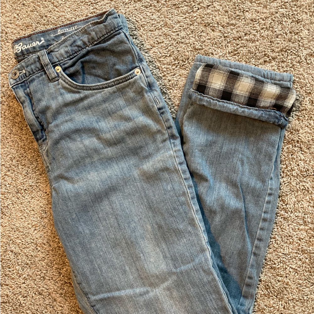Eddie Bauer Boyfriend Flannel Lined Jeans